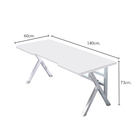 โต๊ะเกมมิ่ง ELIFE 140 ซม. สีขาว_1