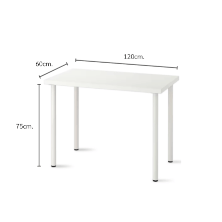 โต๊ะทำงาน ELIFE 120 ซม. สีขาว_1