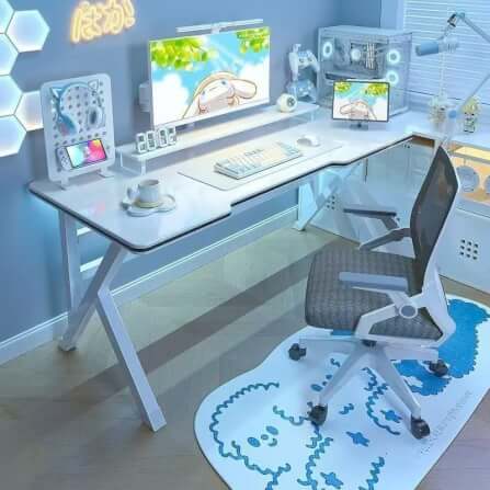 โต๊ะเกมมิ่ง ELIFE 140 ซม. สีขาว_3