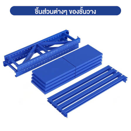 ชั้นวางของโล่ง 4 ชั้น ELIFE 200X200X60 ซม. สีน้ำเงิน หนาพิเศษ_7