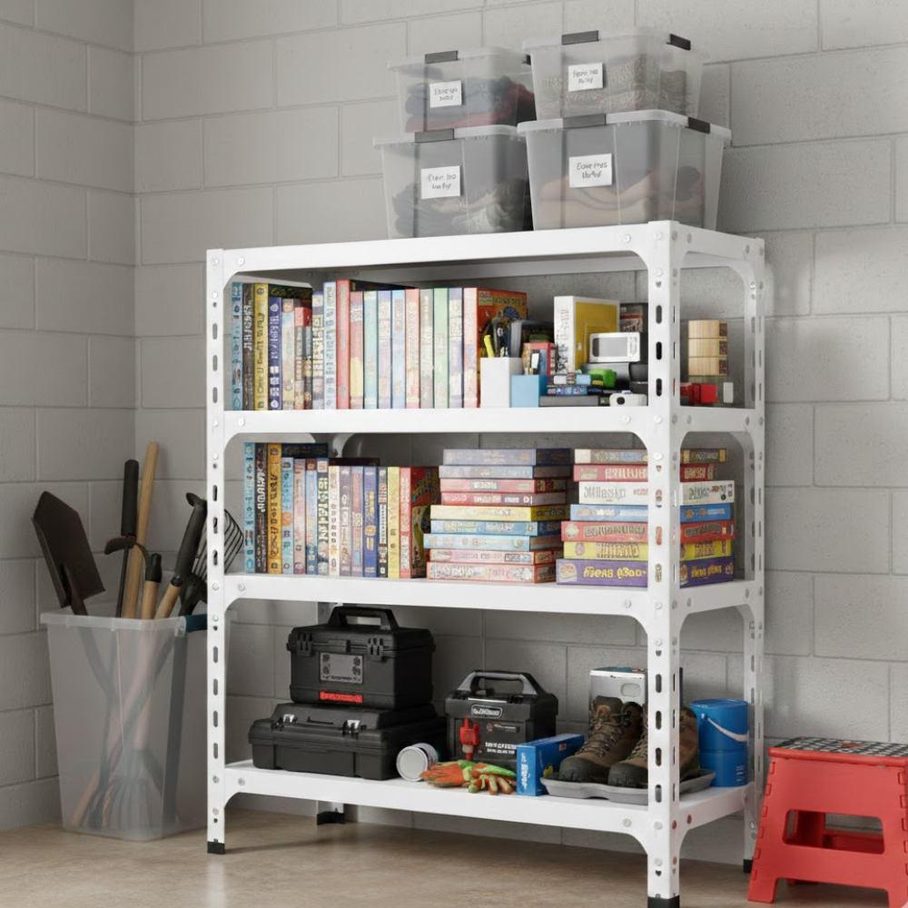 ชั้นวางของโล่ง 4 ชั้น ELIFE 120X60X30 สีขาว_6