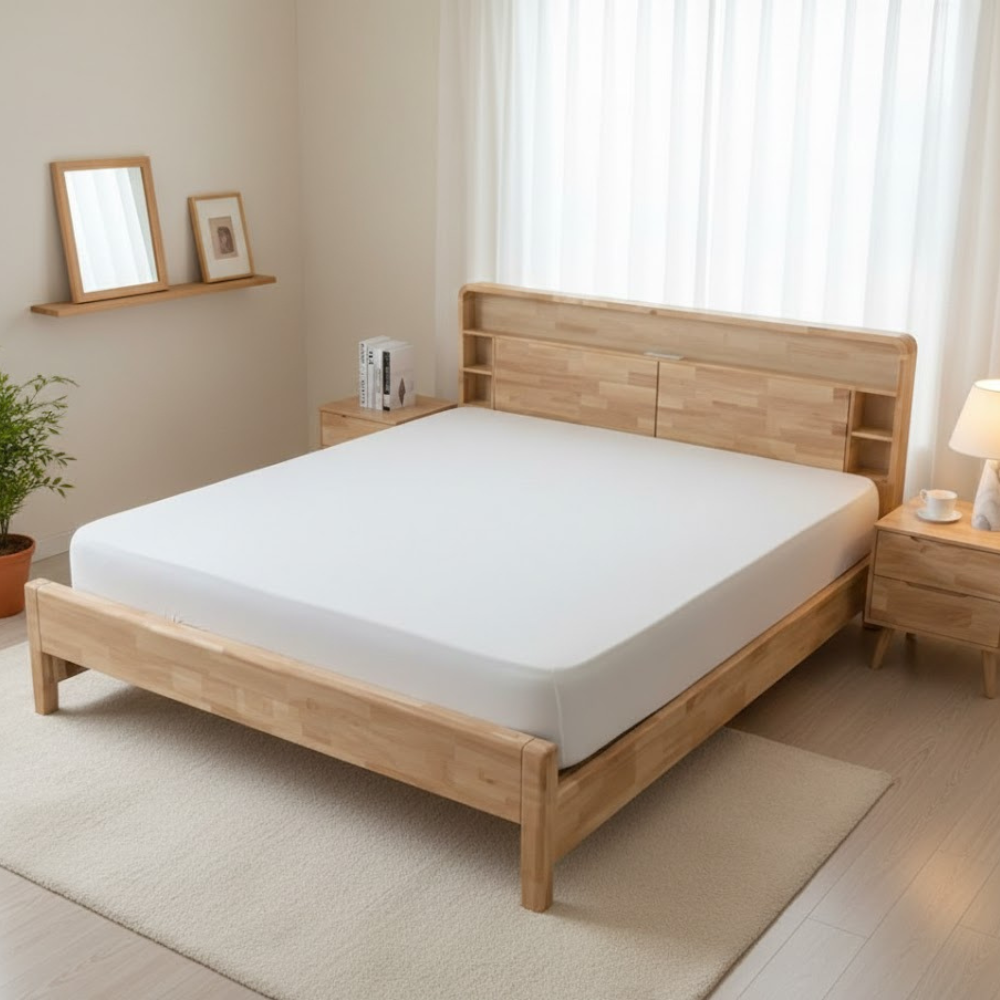 เตียง 6 ฟุต ELIFE T8066 สีไม้ธรรมชาติ_8