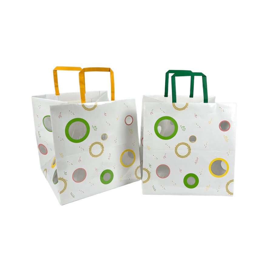 ถุงใส่กล่องเค้ก SCP PACKING 3 ปอนด์ ขนาด 11 X 10.75 X 12 นิ้ว (หูหิ้วคละสี) (1 แพ็ค 50 ใบ)