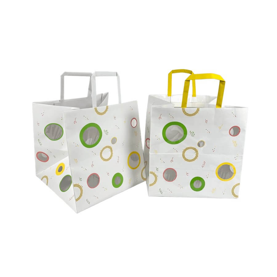 ถุงใส่กล่องเค้ก SCP PACKING 3 ปอนด์ ขนาด 11 X 10.75 X 12 นิ้ว (หูหิ้วคละสี) (1 แพ็ค 50 ใบ)