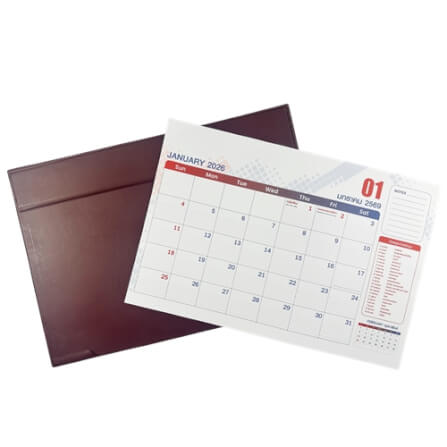 ชุดปฏิทินปี 2569 + แผ่นหนังรองเขียน SCP PACKING สีแดง_1