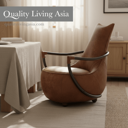 เก้าอี้พักผ่อน Quality Living Asia สีน้ำตาล_1