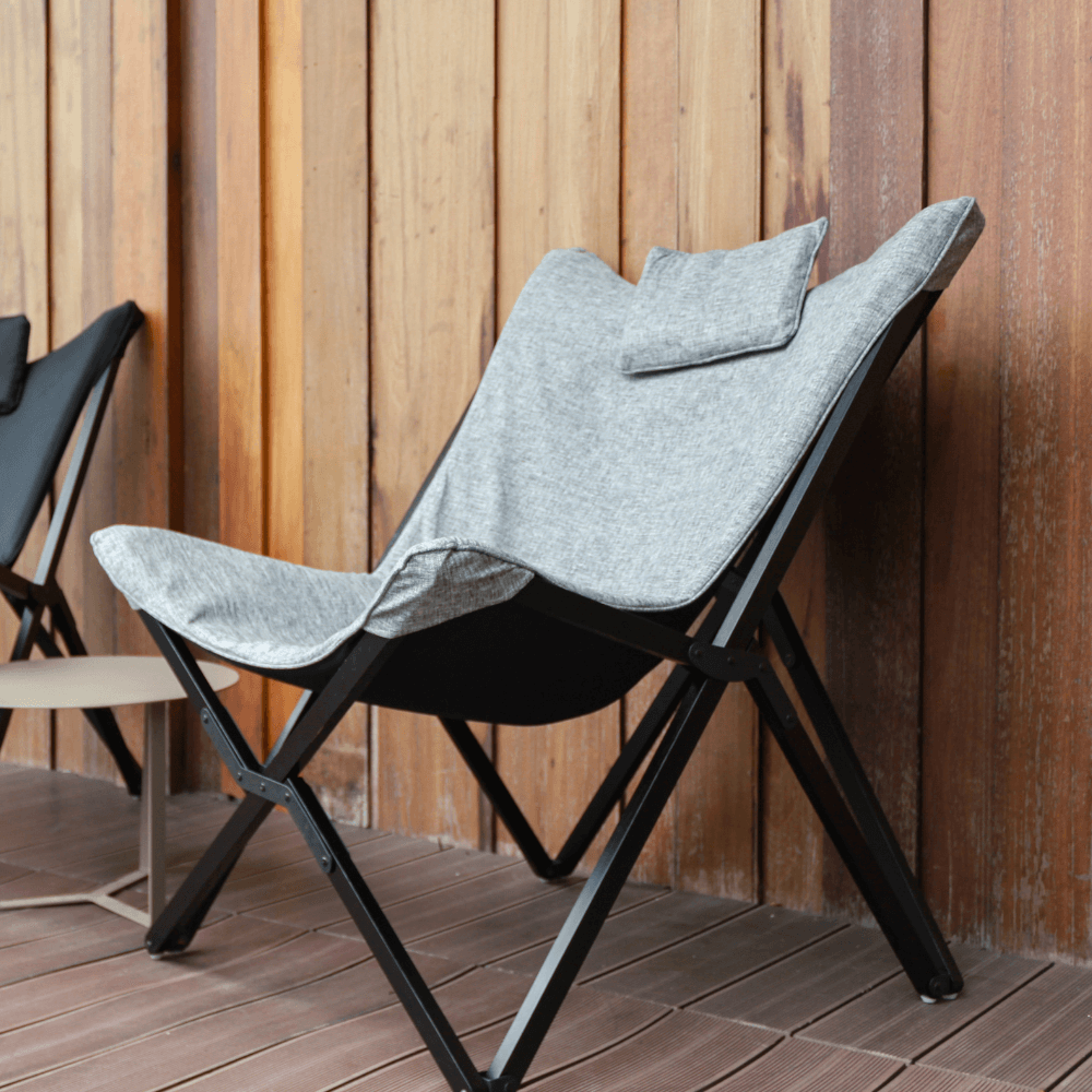 เก้าอี้แคมป์ปิ้ง QUALITY LIVING ASIA สีเทา_2