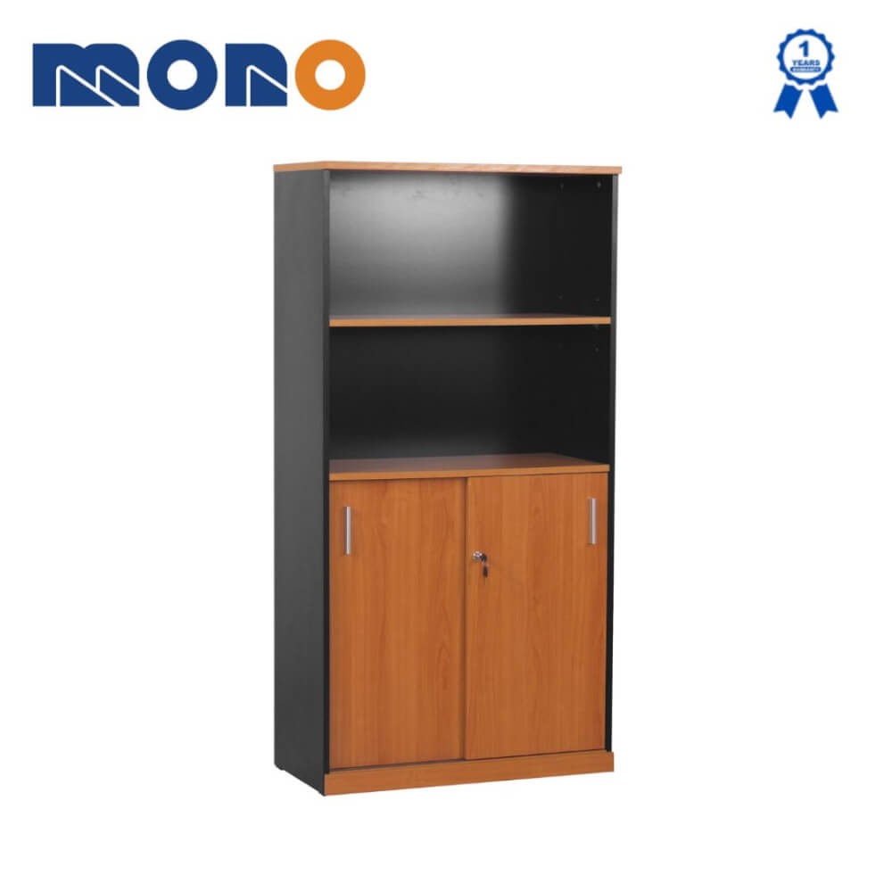ตู้เอกสาร MONO FURNITURE รุ่น C150-WSS(F) สี เชอร์รี่/ดำ