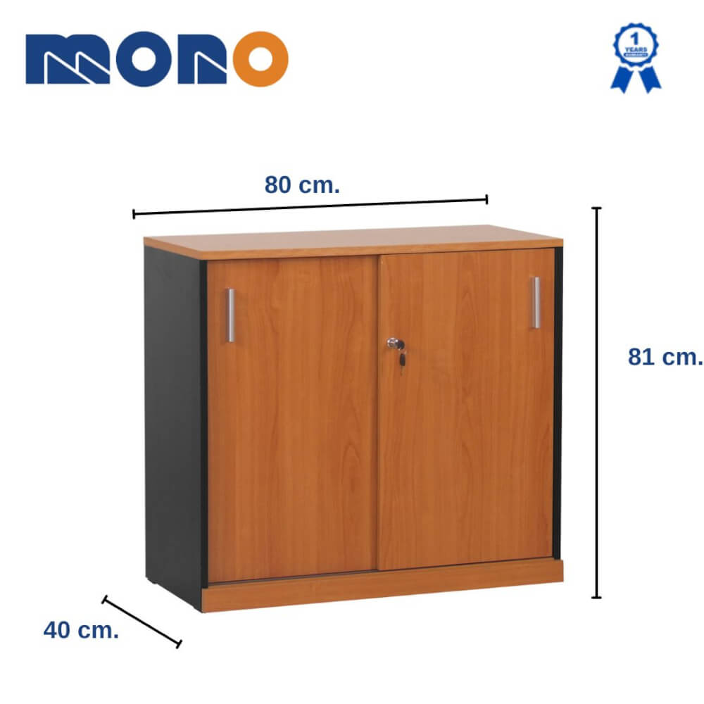 ตู้เอกสาร MONO FURNITURE รุ่น C792-WSS(F) สี เชอร์รี่/ดำ