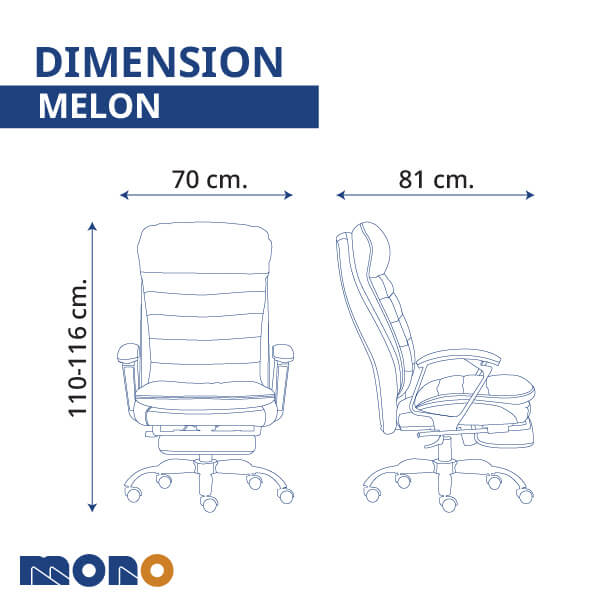 เก้าอี้ผู้บริหาร MONO FURNITURE รุ่น MELON สีดำ