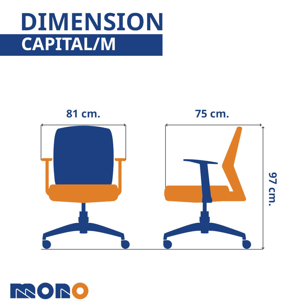 เก้าอี้สำนักงาน MONO FURNITURE รุ่น CAPITAL/M สีดำ