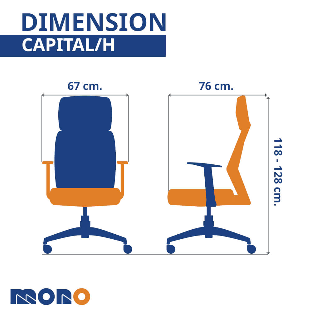 เก้าอี้สำนักงาน MONO FURNITURE รุ่น CAPITAL/H สีดำ