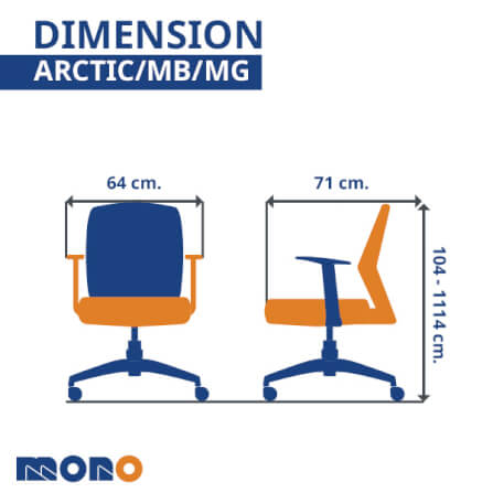 เก้าอี้ทำงานเพื่อสุขภาพ MONO FURNITURE รุ่น ARCTIC/M ผ้าตาข่าย/สีดำ_2