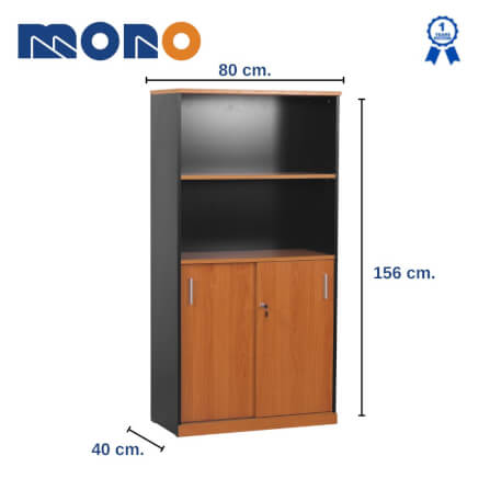 ตู้เอกสาร MONO FURNITURE รุ่น C150-WSS(F) สี เชอร์รี่/ดำ_2
