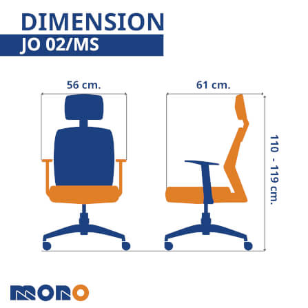 เก้าอี้สำนักงาน MONO FURNITURE รุ่น JO02/MS สีเขียว_2
