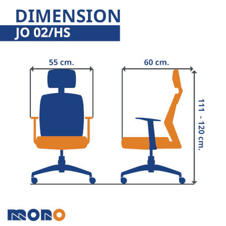 เก้าอี้สำนักงาน MONO FURNITURE รุ่น JO02/HS สีแดง_2