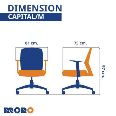 เก้าอี้สำนักงาน MONO FURNITURE รุ่น CAPITAL/M สีดำ_2