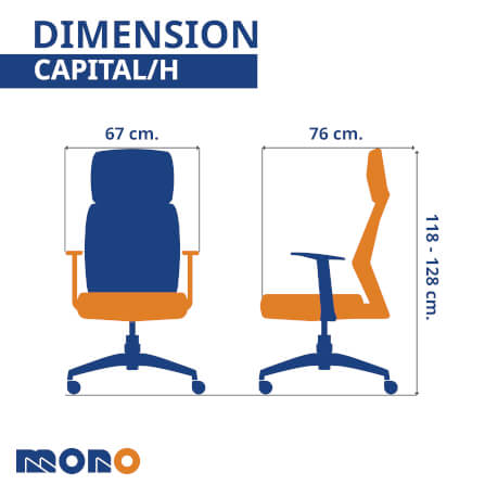 เก้าอี้สำนักงาน MONO FURNITURE รุ่น CAPITAL/H สีดำ_2