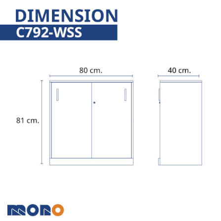 ตู้เอกสาร MONO FURNITURE รุ่น C792-WSS(F) สี เชอร์รี่/ดำ_3