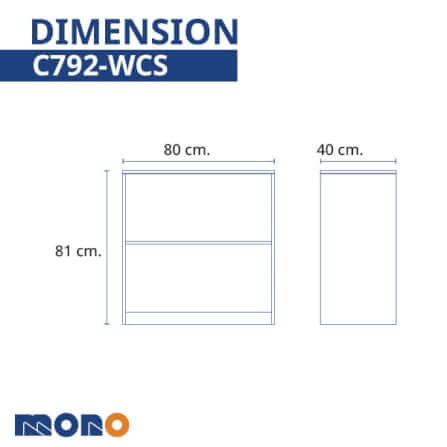 ตู้เอกสาร MONO FURNITURE รุ่น C792-WCS(F) สี คาปูชิโน่/เทา_3