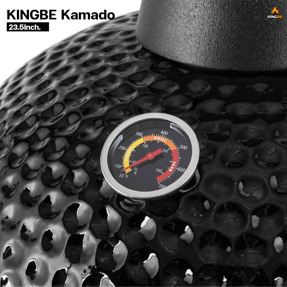 เตาถ่านบาร์บีคิว KINGBE KAMADO 23.5 นิ้ว สีดำ_1