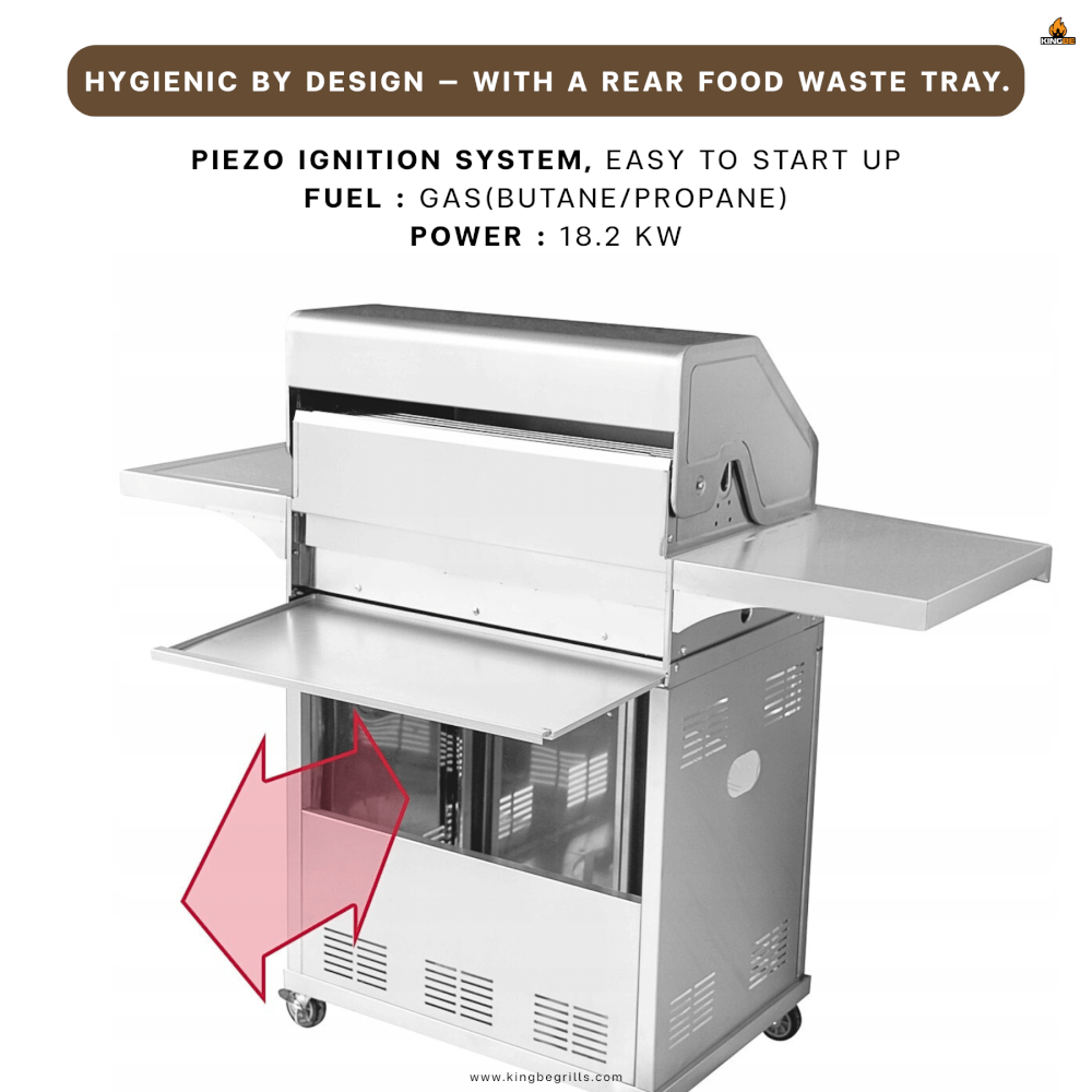 เตาแก๊สบาร์บีคิว 4 หัวและเตาด้านข้าง KINGBE_2