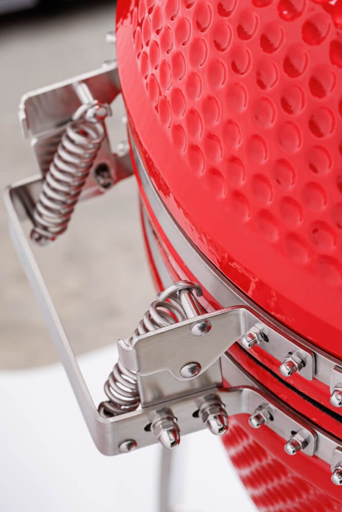 เตาถ่านบาร์บีคิว KINGBE KAMADO 23.5 นิ้ว สีแดง_3