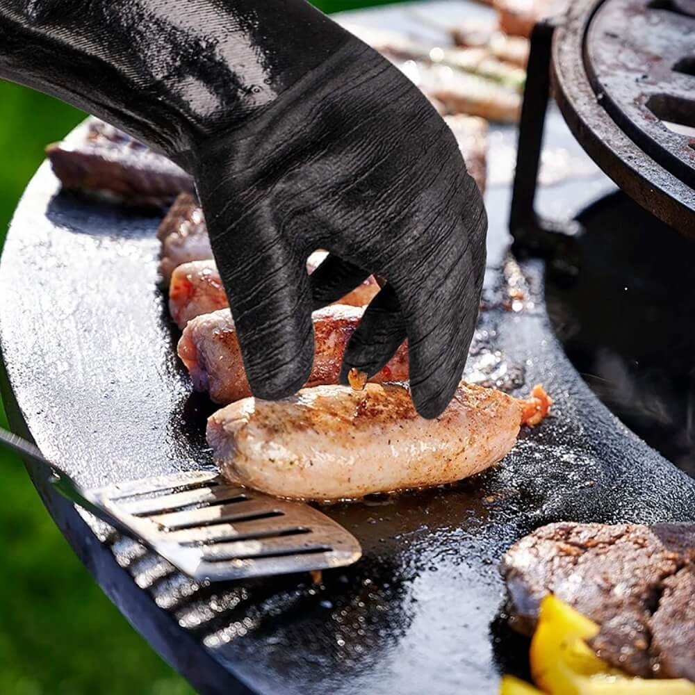 ถุงมือกันความร้อน KINGBE เคลือบนีโอพรีน ซับในผ้าฝ้าย 14นิ้ว_7