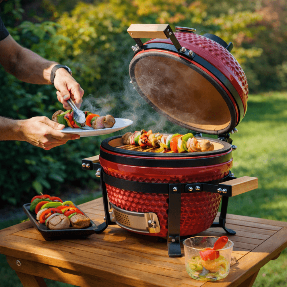 เตาถ่านบาร์บีคิว KINGBE KAMADO PRO13" สีดำ