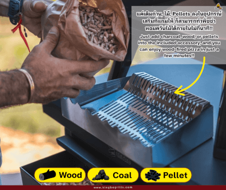 เตาอบพิซซ่า 2 เชื้อเพลิง KINGBE รุ่น MILANO DUAL PRO M14 (สำหรับพิซซ่าขนาด 14นิ้ว)_4