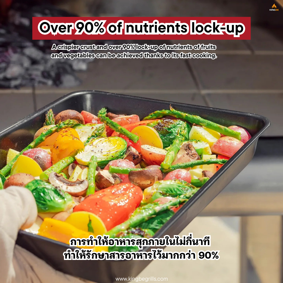 เตาอบพิซซ่า 2 เชื้อเพลิง KINGBE รุ่น PRO MONTE DUAL FUEL - ขนาด 82CM._7