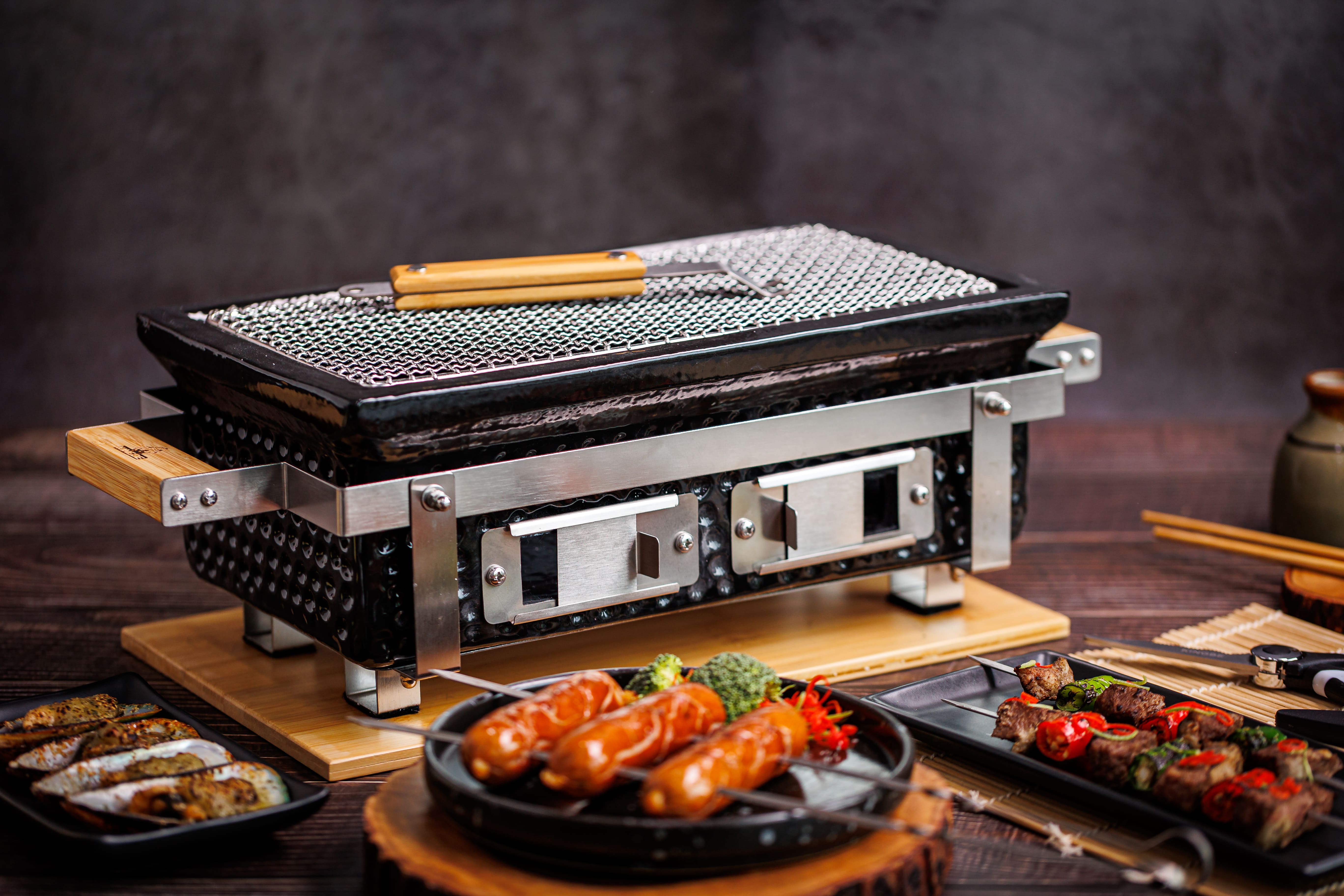 เตาถ่านบาร์บีคิว KINGBE YAKITORI CERAMIC 39ซม._8