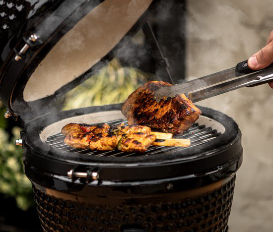 เตาถ่านบาร์บีคิว KINGBE KAMADO 13 นิ้ว สีดำ_9