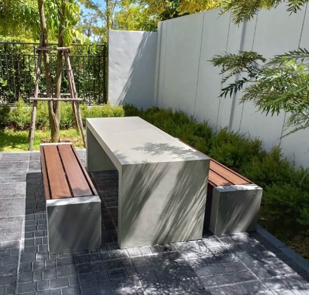 ชุดโต๊ะสนาม 6 ที่นั่ง CONCREATIONSTUDIO รุ่น TLFSLK-180-OAK ไม้เทียมสีโอ๊คเข้ม_1