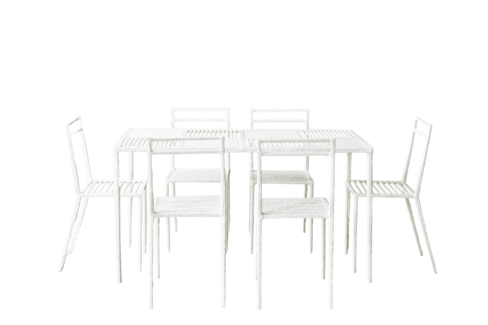 ชุดสนาม 6 ที่นั่ง INGFAH PATIO & OUTDOOR FURNITURE รุ่น POTTER COLLECTION สีขาวงาช้าง