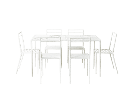 ชุดสนาม 6 ที่นั่ง INGFAH PATIO & OUTDOOR FURNITURE รุ่น POTTER COLLECTION สีขาวงาช้าง_0