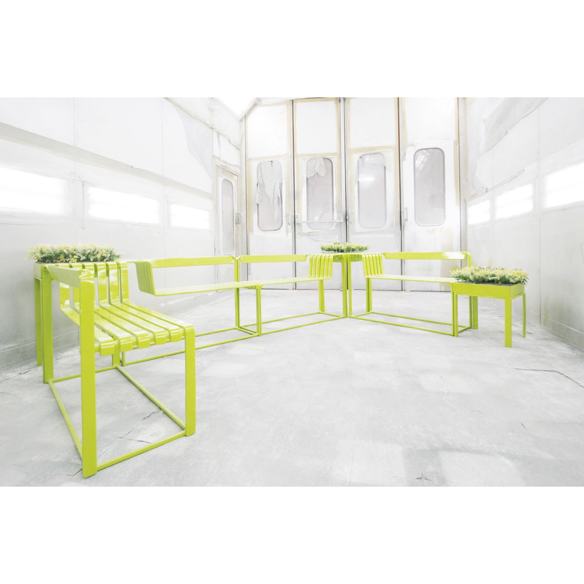 ม้านั่งสนาม INGFAH PATIO & OUTDOOR FURNITURE รุ่น GARDEN COLLECTION แขนซ้าย - สีเขียว_3