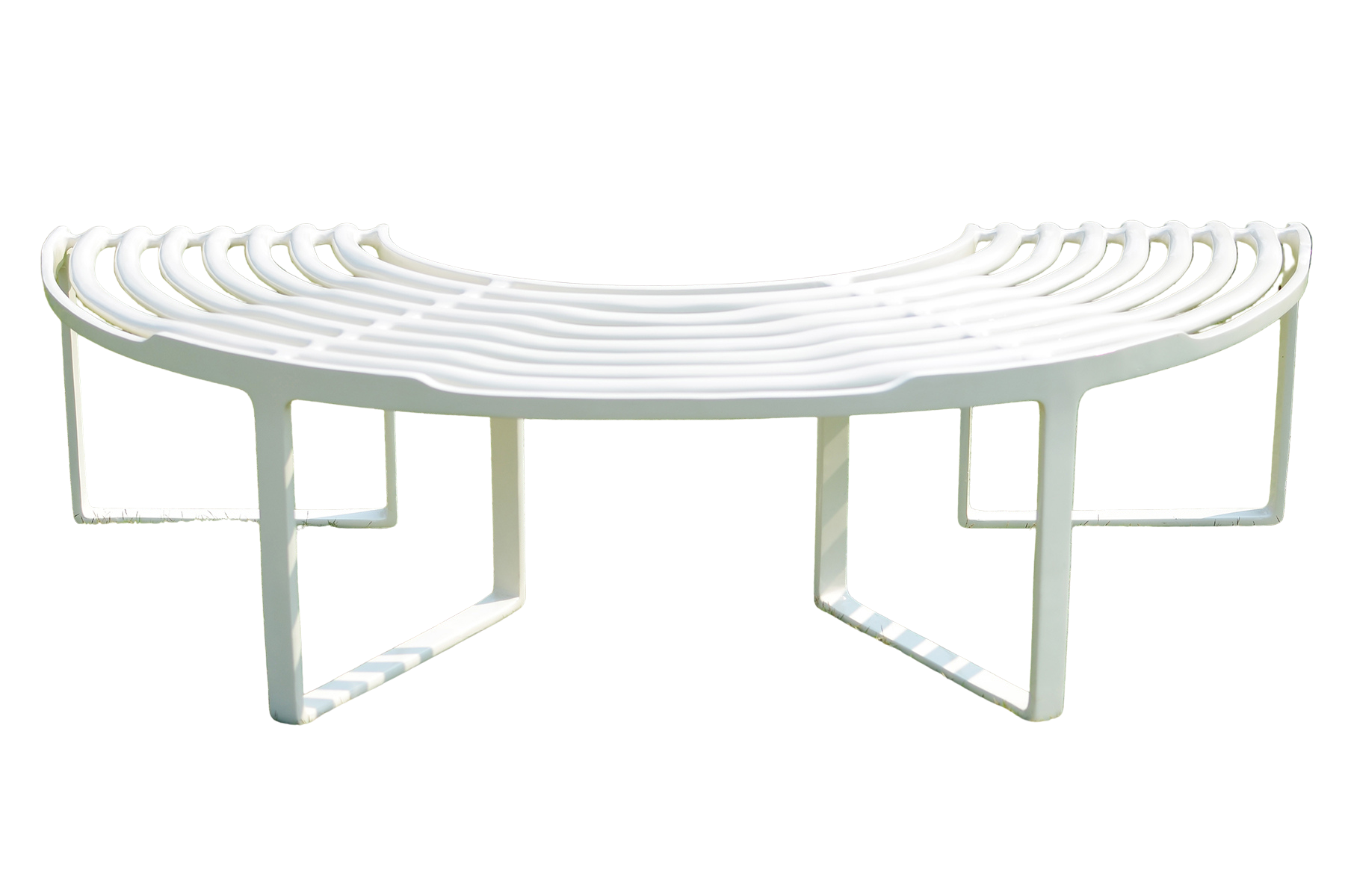 ม้านั่งสนาม INGFAH PATIO & OUTDOOR FURNITURE รุ่น MUSEUM COLLECTION แบบครึ่งวงกลม สีขาวงาช้าง_2
