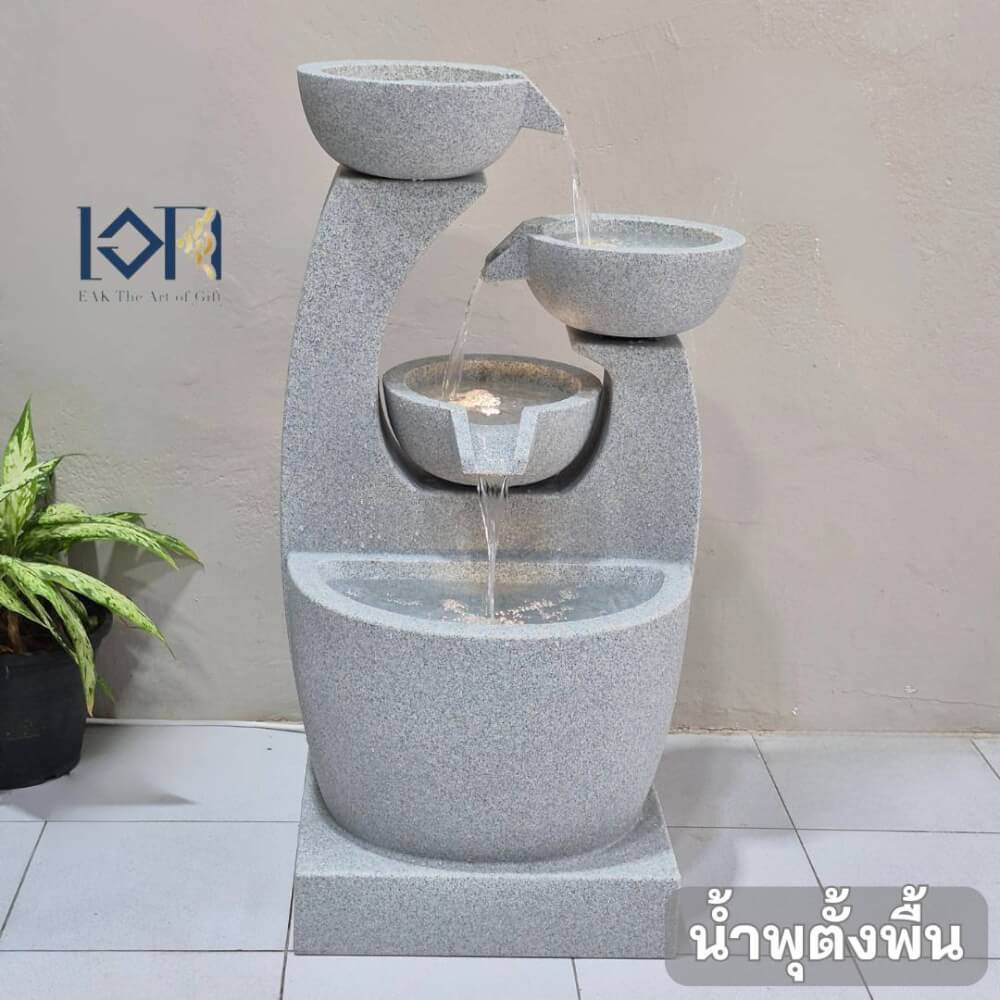 น้ำพุตั้งพื้นแต่งบ้าน EAKGIFT รุ่นGRANILITE MZ16275JA ขนาดใหญ่วางหน้าบ้านจัดสวน