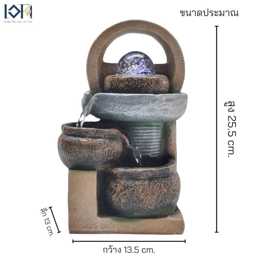 น้ำพุตั้งโต๊ะเสริมฮวงจุ้ย EAKGIFT รุ่น 9824 อ่างน้ำพุตกแต่งบ้าน_2