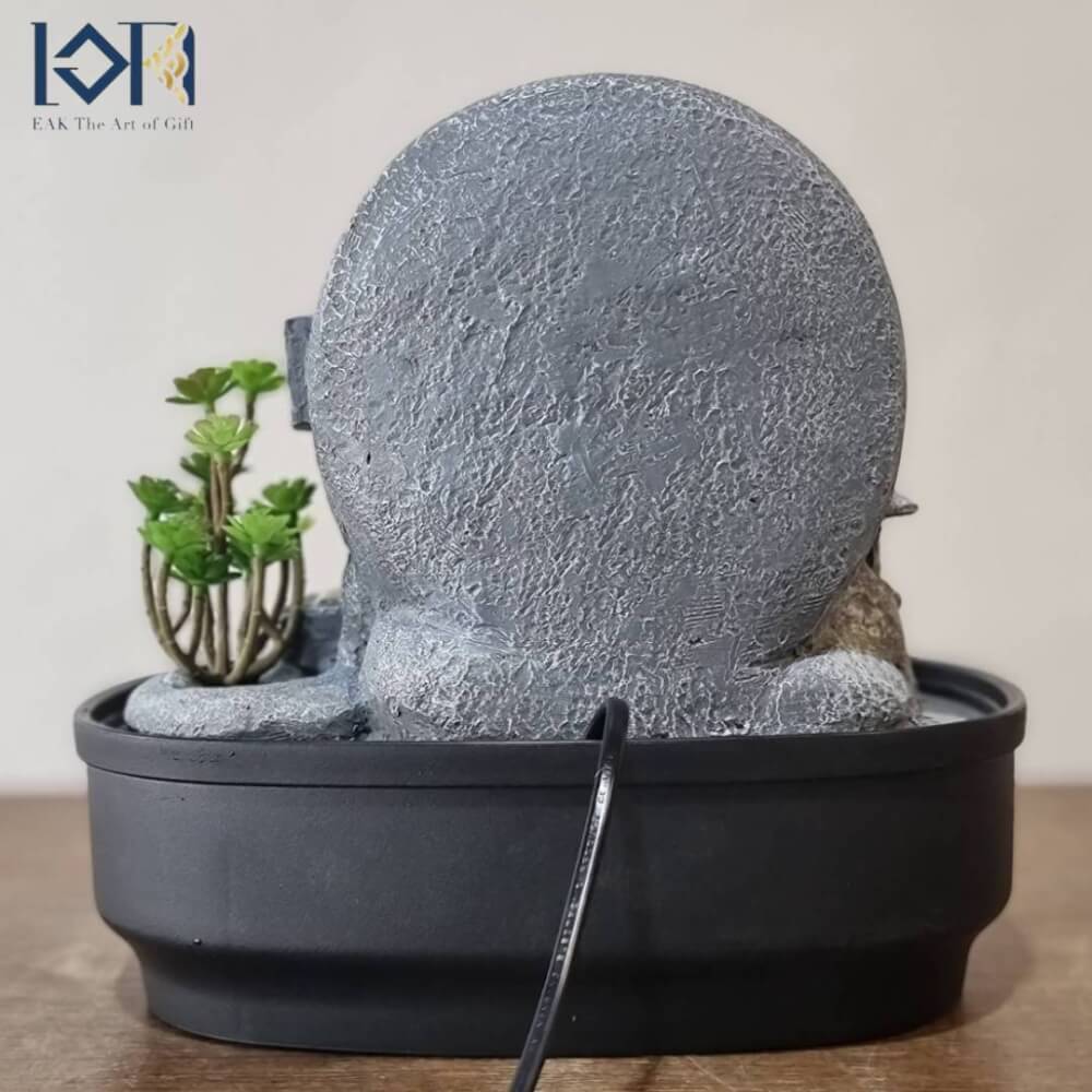 น้ำล้นตั้งโต๊ะเสริมฮวงจุ้ย EAKGIFT รุ่น 1222037NL จัดสวนสไตล์ญี่ปุ่น อ่างน้ำพุตกแต่งบ้าน_3