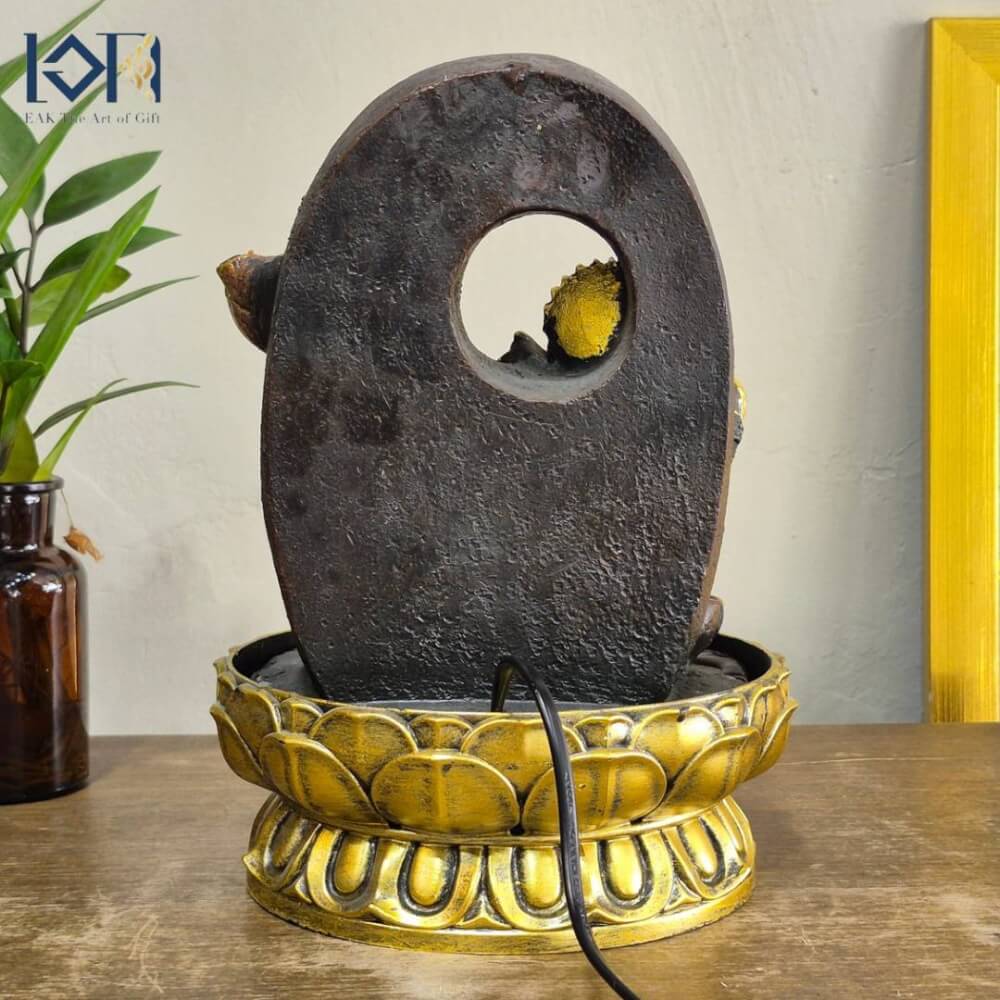 น้ำพุน้ำล้นตั้งโต๊ะ EAKGIFT รุ่น 23229A พระพิฆเนศเสริมฮวงจุ้ยตกแต่งบ้าน ของขวัญมงคล_3