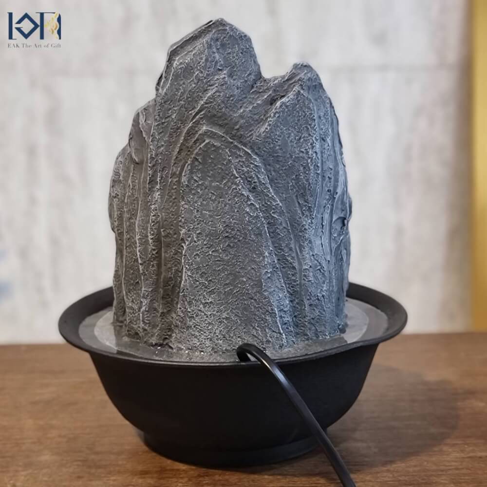 น้ำพุตั้งโต๊ะเสริมฮวงจุ้ย EAKGIFT รุ่นภูเขาเงินทองL22051 ตั้งโต๊ะตกแต่งบ้านเรียกทรัพย์โชคลาภ