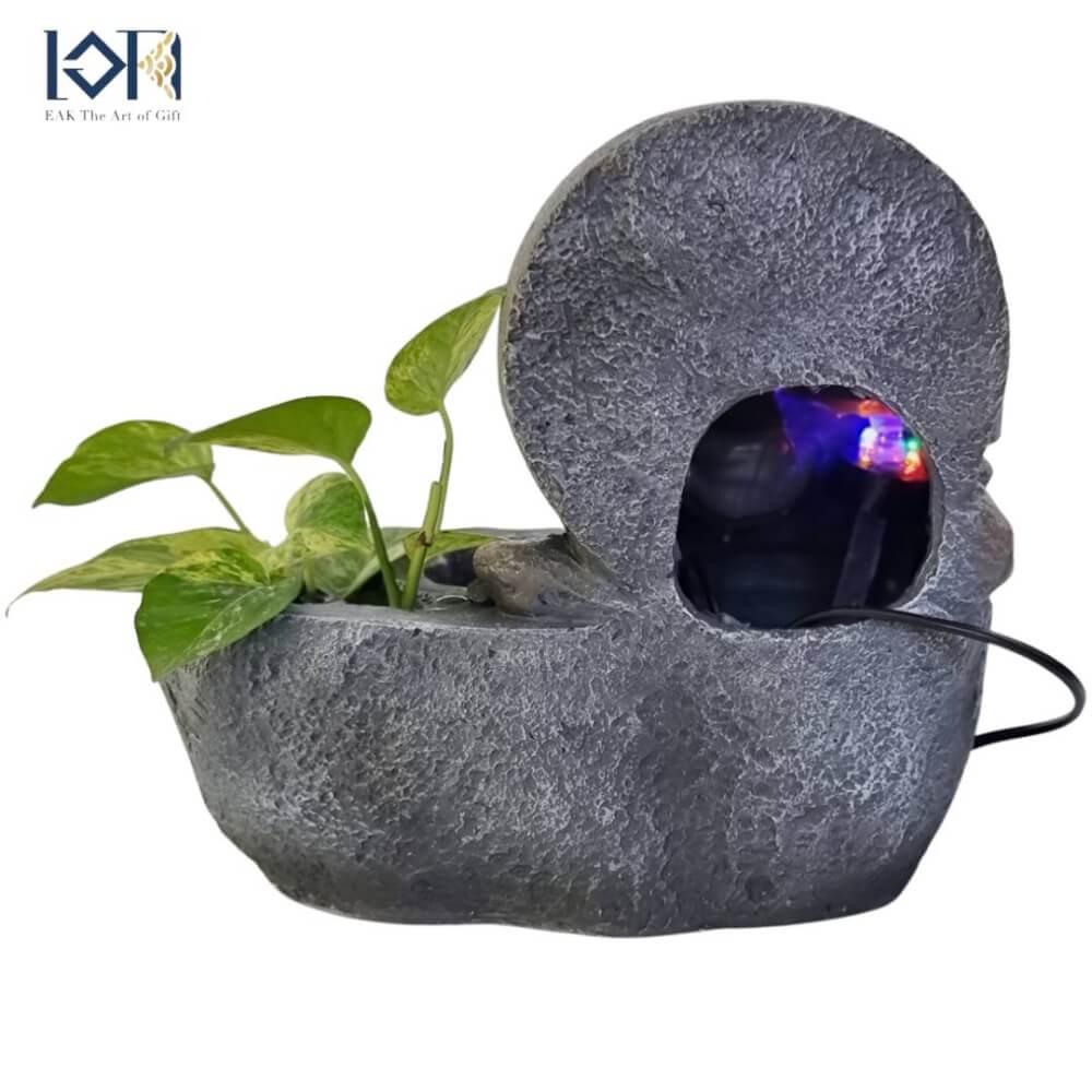 น้ำพุตั้งโต๊ะ EAKGIFT รุ่น22063 สไตล์คลาสสิกเลียนแบบหิน เสริมฮวงจุ้ย