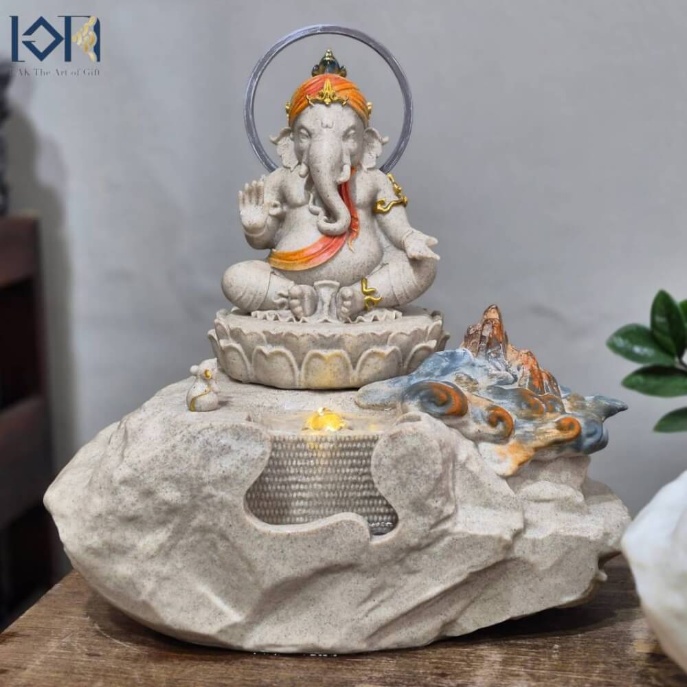 น้ำพุตั้งโต๊ะเสริมฮวงจุ้ย EAKGIFT รุ่นPM002B สไตล์โมเดิร์นงานสวยหรู