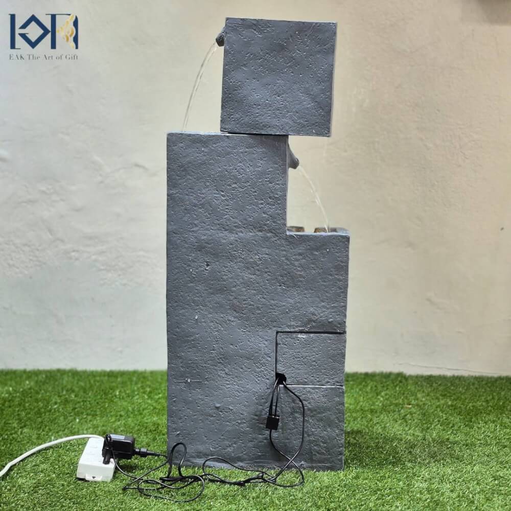 น้ำพุตั้งพื้นตกแต่งบ้าน EAKGIFT รุ่นFF2038 สไตล์อาร์ตโมเดิร์น เสริมฮวงจุ้ย