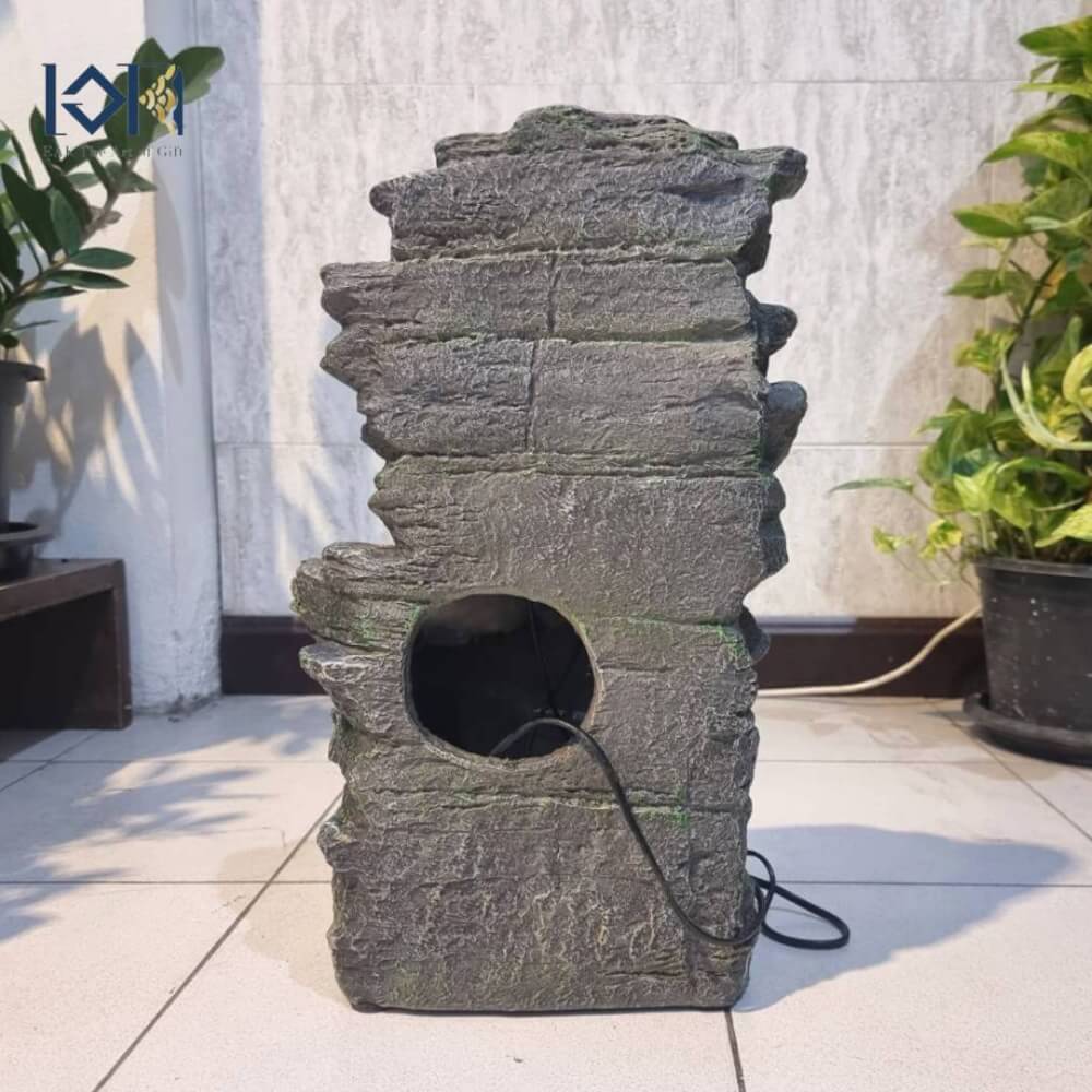 น้ำพุตั้งพื้นเสริมฮวงจุ้ย EAKGIFT รุ่น2020031 ขนาดกลาง สไตล์ธรรมชาติ