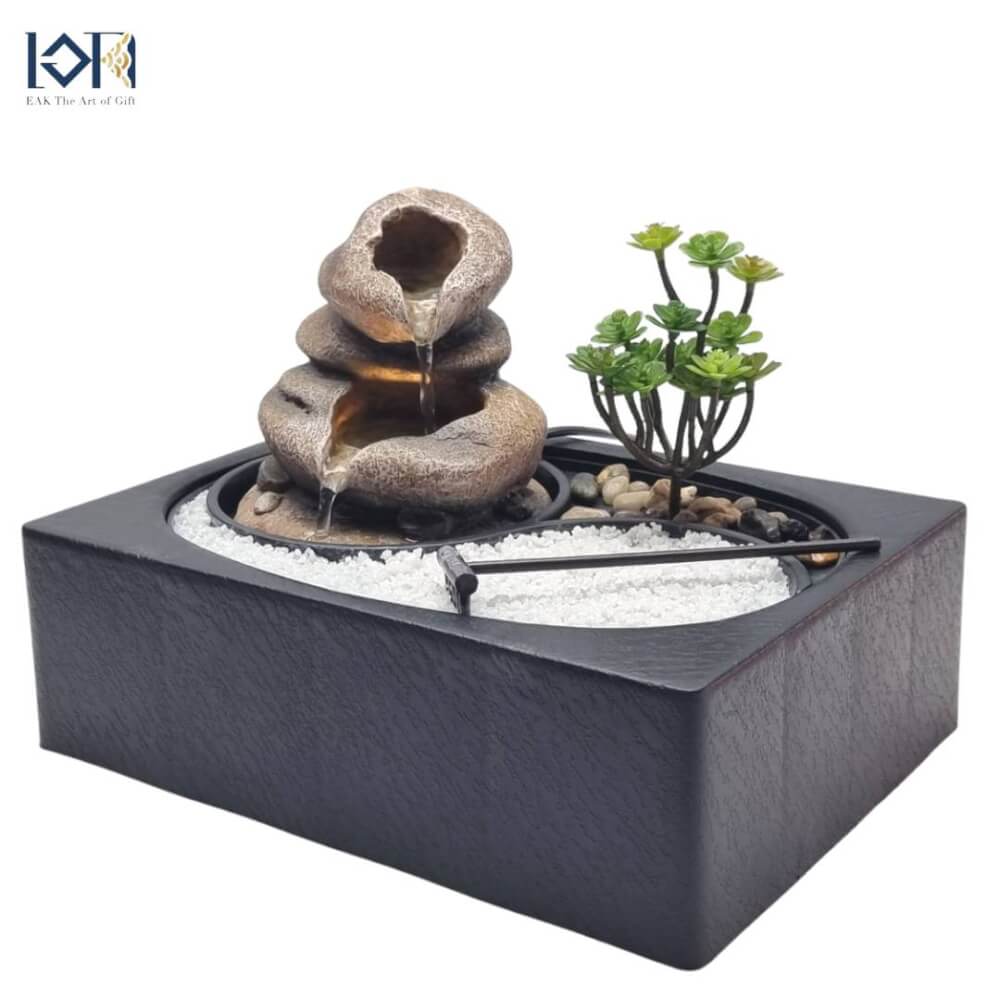 น้ำล้นตั้งโต๊ะ EAKGIFT รุ่น1201132 น้ำพุตกแต่งบ้านสไตล์สวนญี่ปุ่น เสริมฮวงจุ้ยมงคล_4