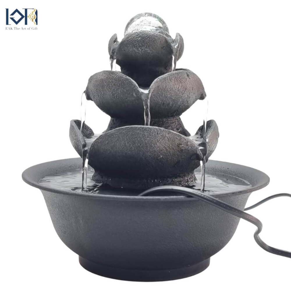 น้ำพุตั้งโต๊ะเสริมฮวงจุ้ย EAKGIFT รุ่น1166037 สไตล์คลาสสิก วัสดุไฟเบอร์เรซิ่น