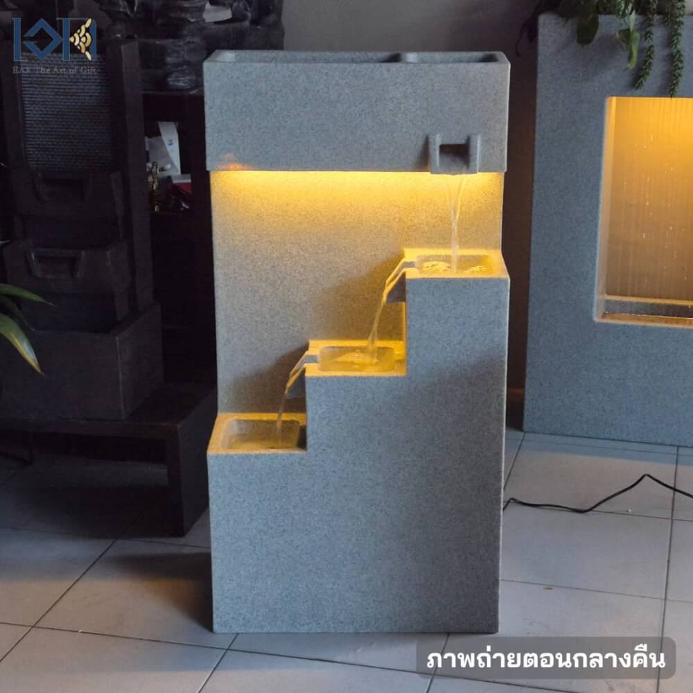 น้ำพุตั้งพื้นเสริมฮวงจุ้ย EAKGIFT รุ่นMZ16357JB วัสดุโพลิเอทิลีน สไตล์โมเดิร์น